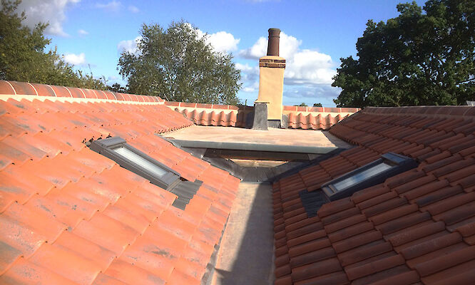 Roofing with skylights, Norwich, Norfolk