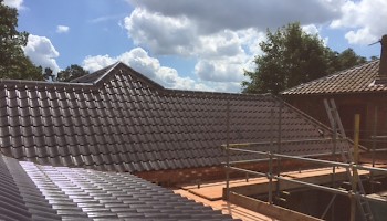 N&T Brown Roofing, Mattishall, Black Tiled Roofing Job
